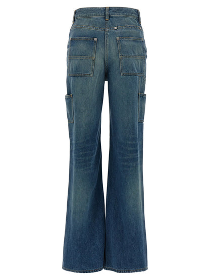 Vaqueros De Algodón Givenchy En Tono Azul Con Corte Flare