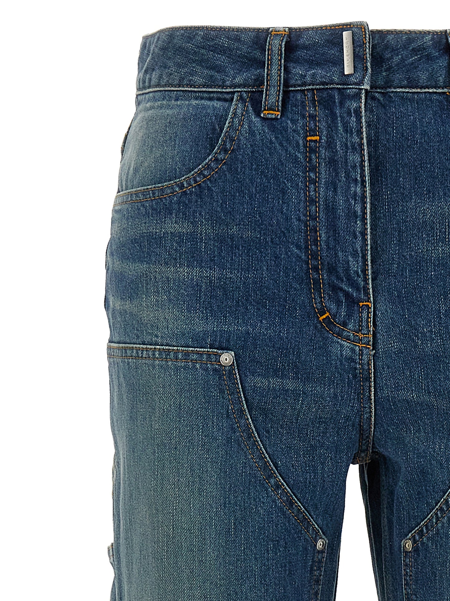 Vaqueros De Algodón Givenchy En Tono Azul Con Corte Flare