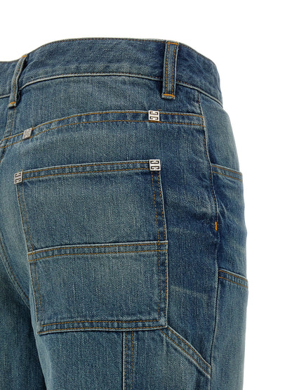 Vaqueros De Algodón Givenchy En Tono Azul Con Corte Flare