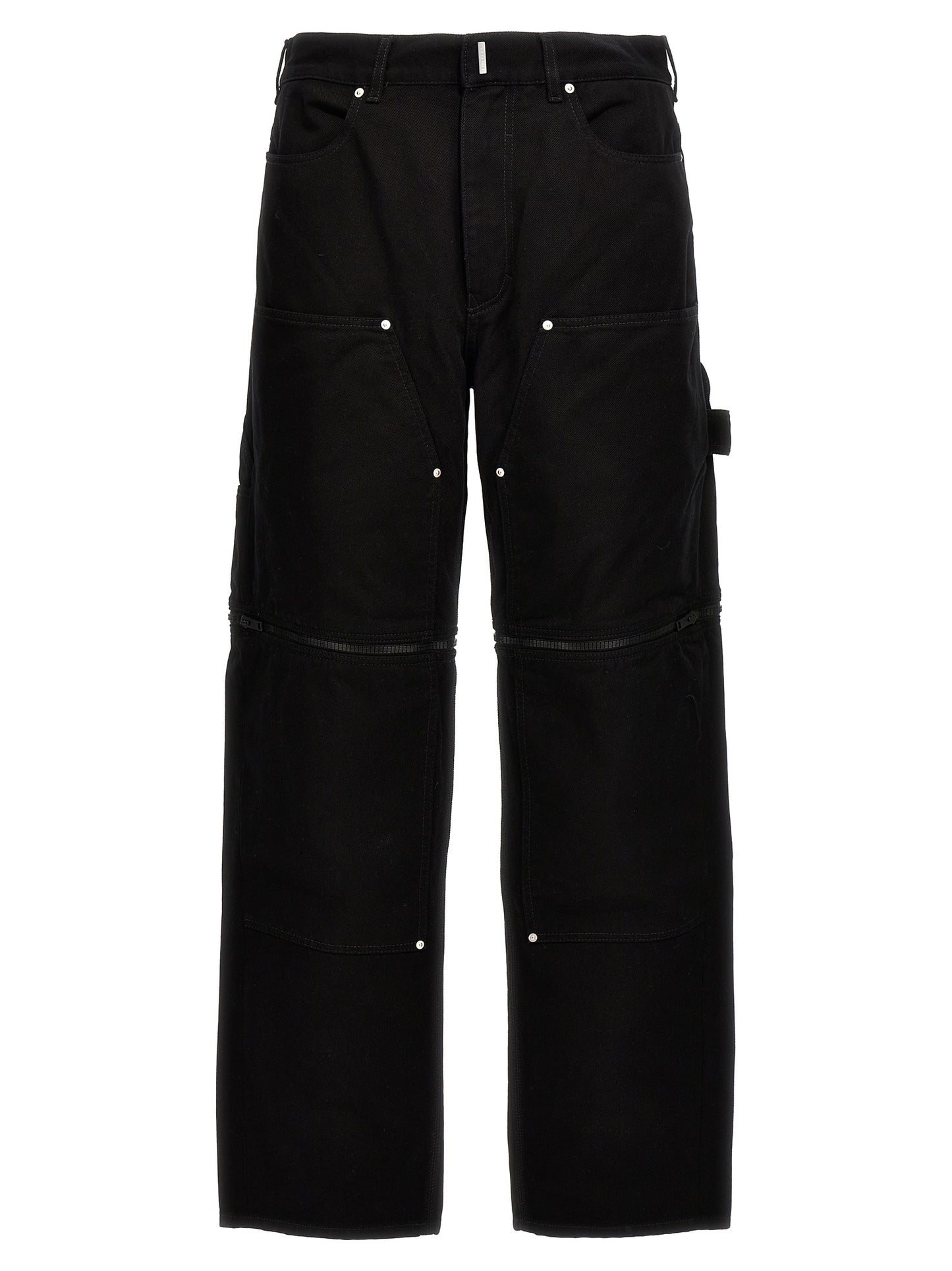 Pantalones Vaqueros Givenchy Negro De Algodón Modelo Zip Off Carpenter
