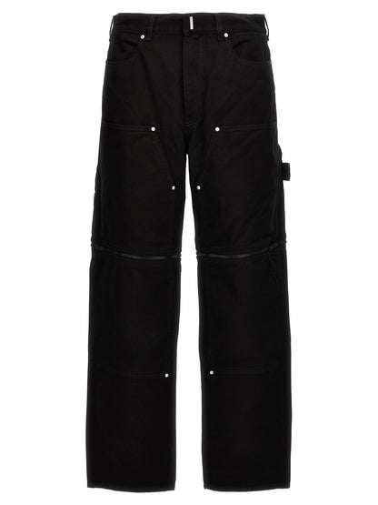Pantalones Vaqueros Givenchy Negro De Algodón Modelo Zip Off Carpenter
