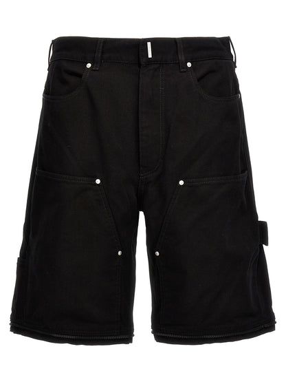 Pantalones Vaqueros Givenchy Negro De Algodón Modelo Zip Off Carpenter