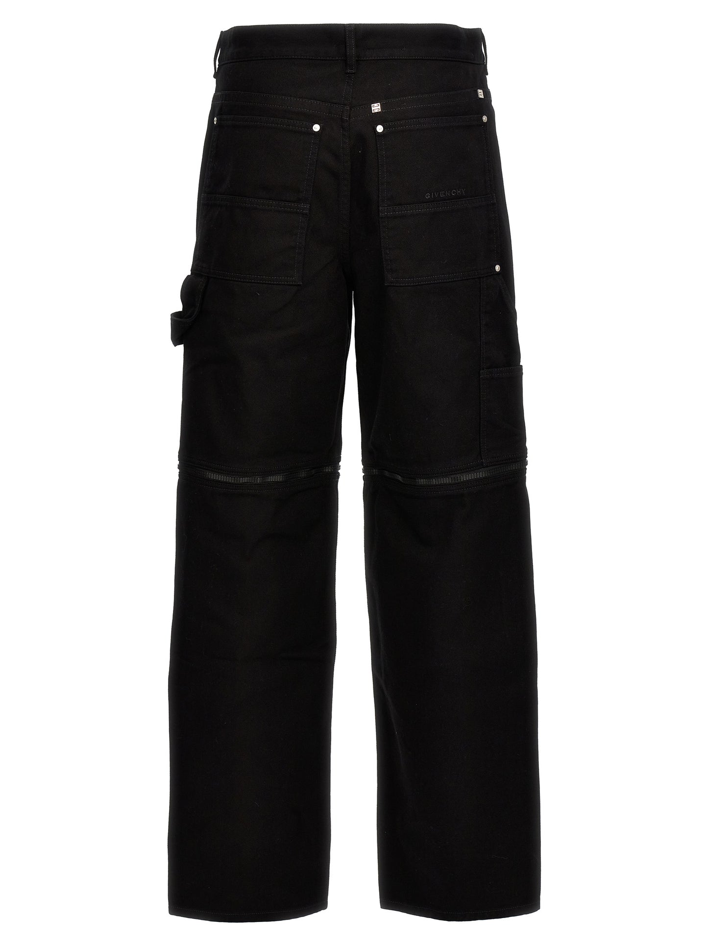 Pantalones Vaqueros Givenchy Negro De Algodón Modelo Zip Off Carpenter