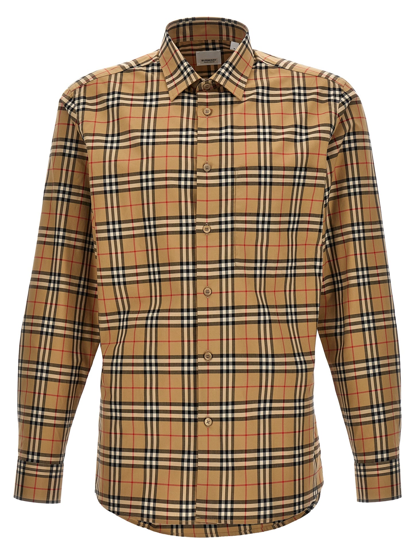 Blusa de algodón beige de Burberry