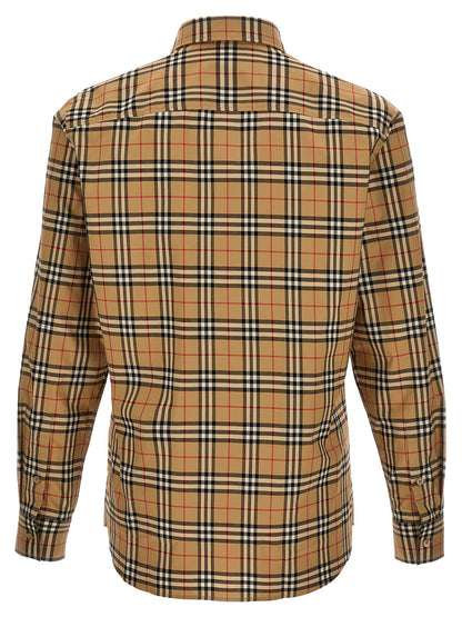 Blusa de algodón beige de Burberry