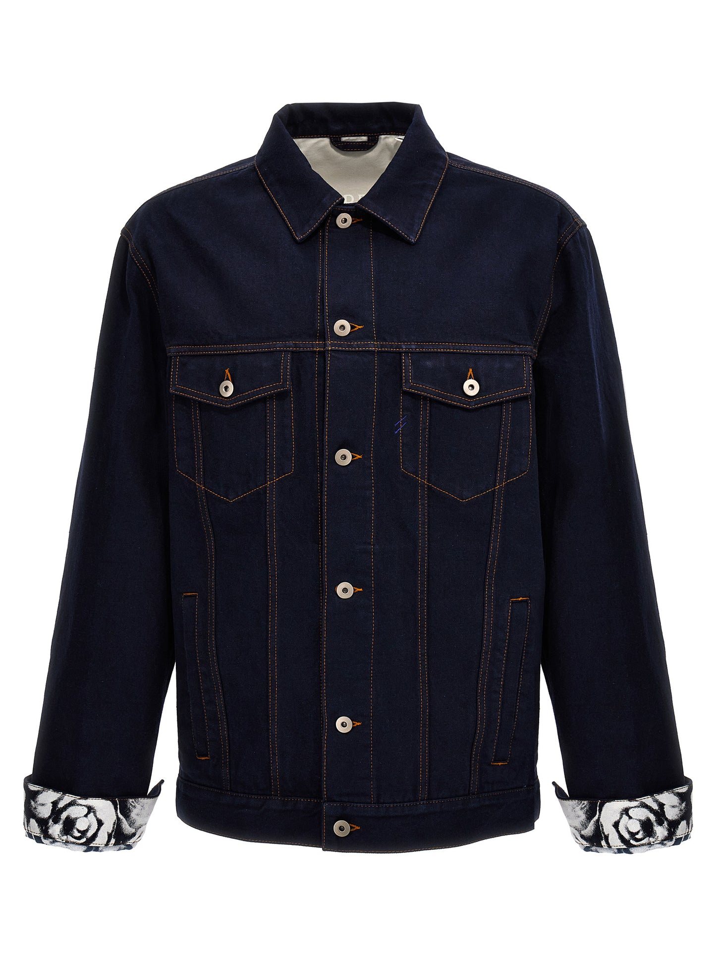 Burberry Chaqueta Vaquera De Algodón Azul Con Botones