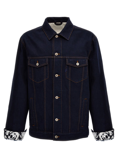 Burberry Chaqueta Vaquera De Algodón Azul Con Botones