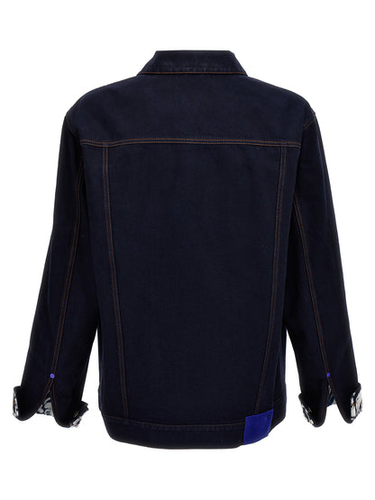Burberry Chaqueta Vaquera De Algodón Azul Con Botones