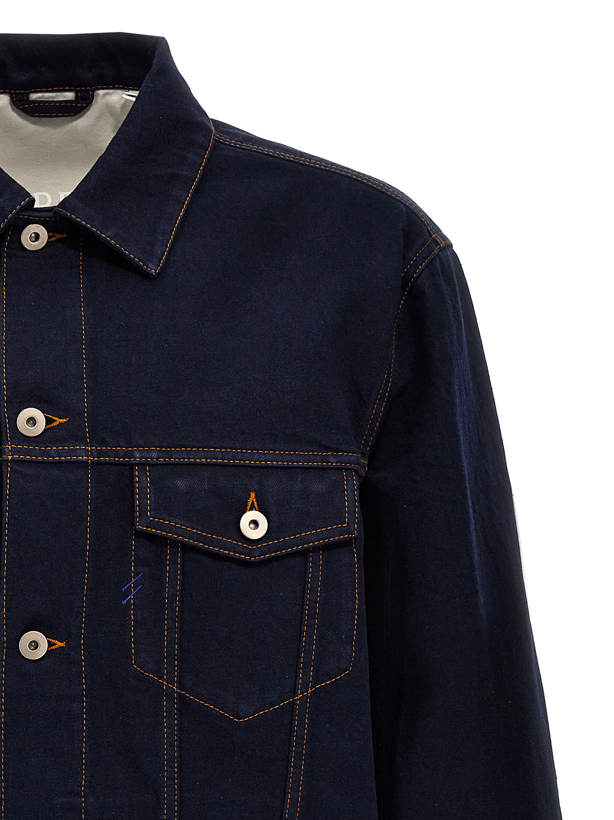 Burberry Chaqueta Vaquera De Algodón Azul Con Botones