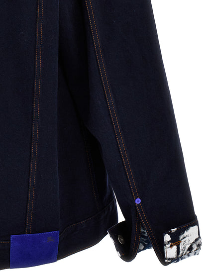 Burberry Chaqueta Vaquera De Algodón Azul Con Botones