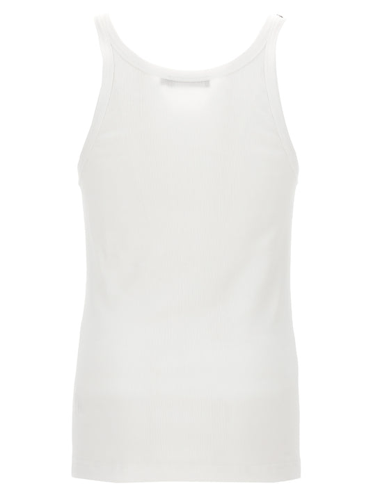 Camisetas sin mangas de algodón blancas de Dolce & Gabbana