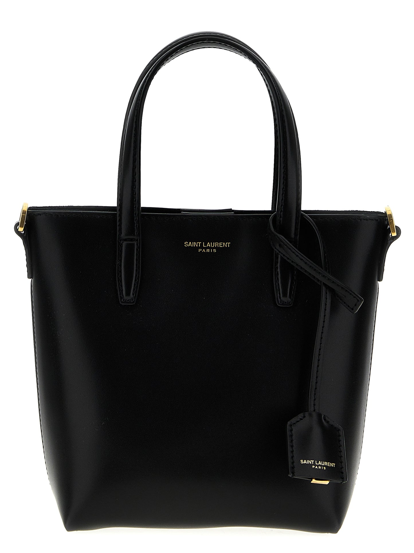 Bolso tote Saint Laurent de piel de becerro negra