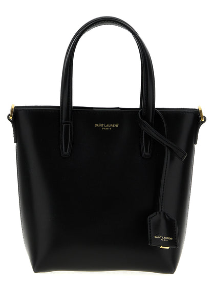 Bolso tote Saint Laurent de piel de becerro negra
