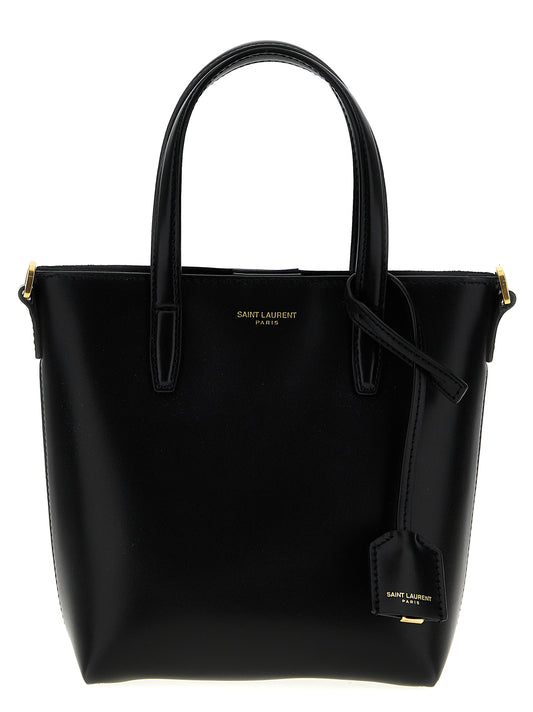Bolso tote Saint Laurent de piel de becerro negra