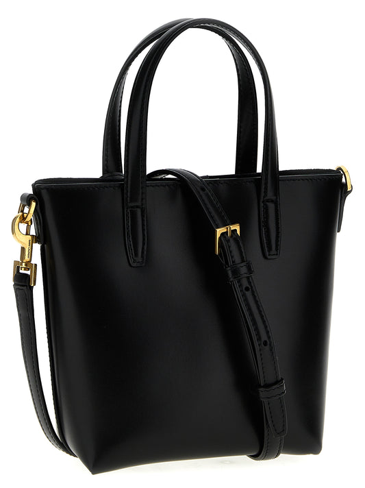 Bolso tote Saint Laurent de piel de becerro negra