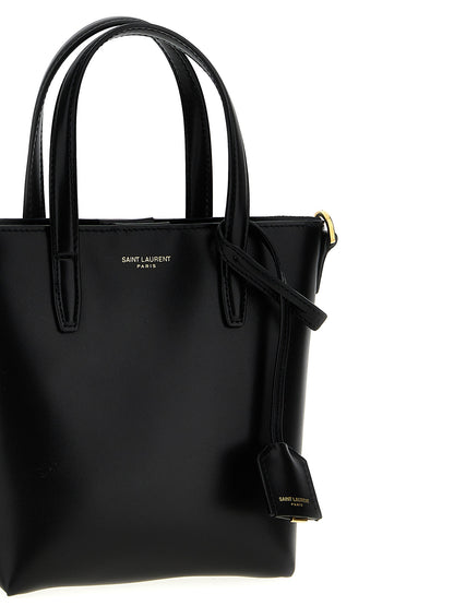 Bolso tote Saint Laurent de piel de becerro negra