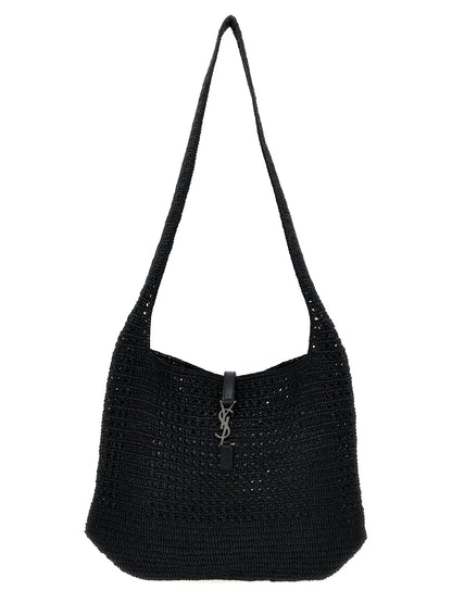 Bolso tote Saint Laurent de rafia negra