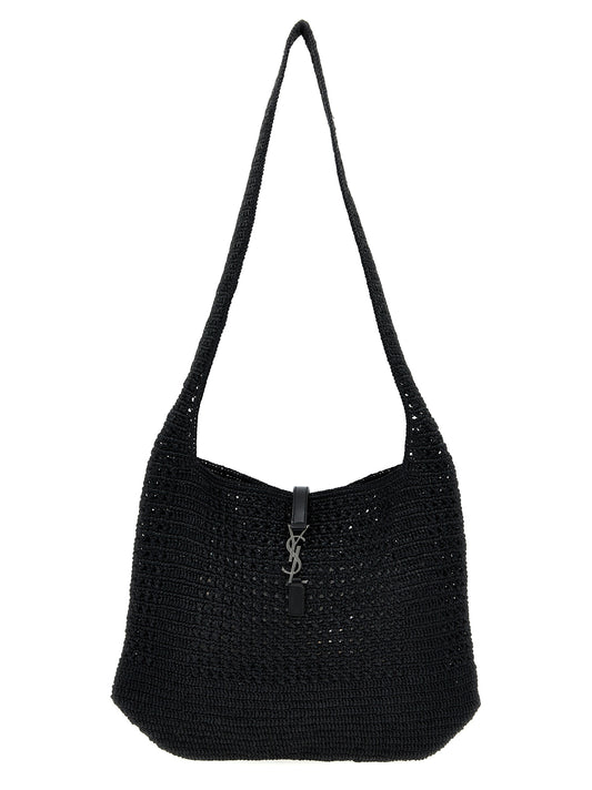 Bolso tote Saint Laurent de rafia negra