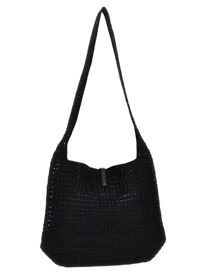 Bolso tote Saint Laurent de rafia negra
