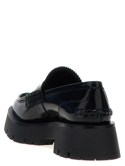 Mocasines sin cordones de piel de vaca negra de Alexander Wang