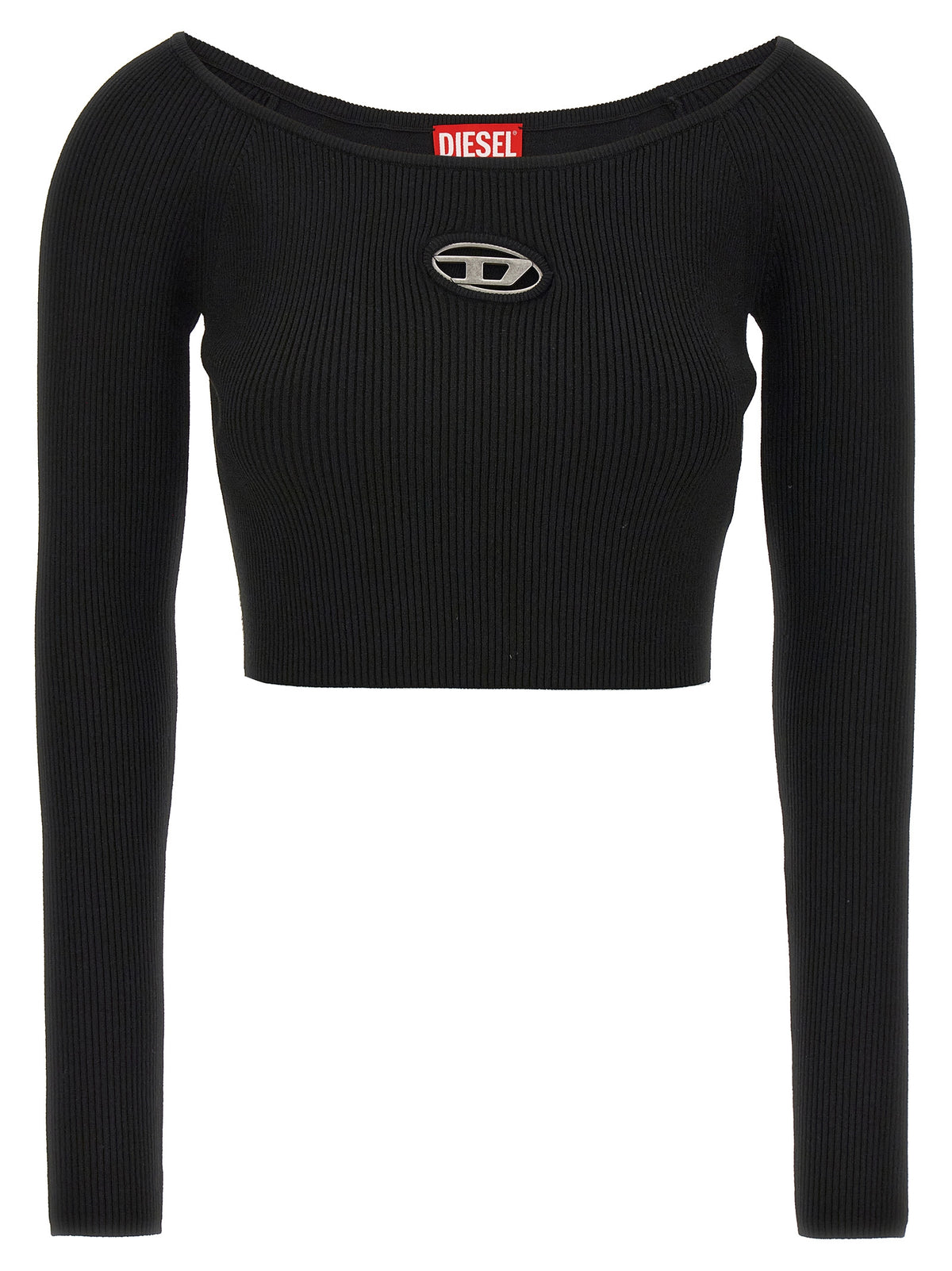 Diesel Cardigan De Punto Entallado En Viscosa Negra