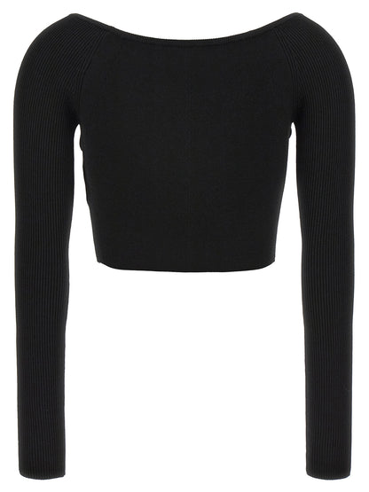 Diesel Cardigan De Punto Entallado En Viscosa Negra