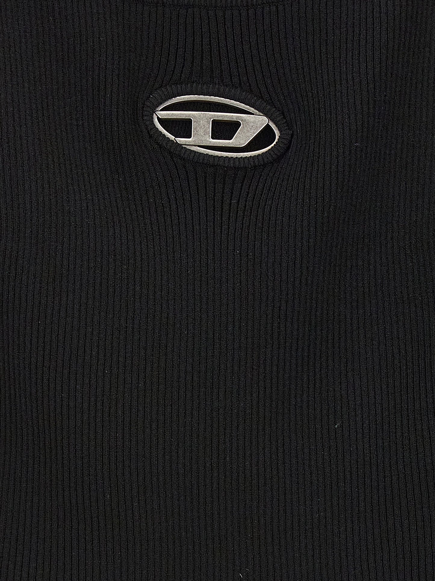 Diesel Cardigan De Punto Entallado En Viscosa Negra