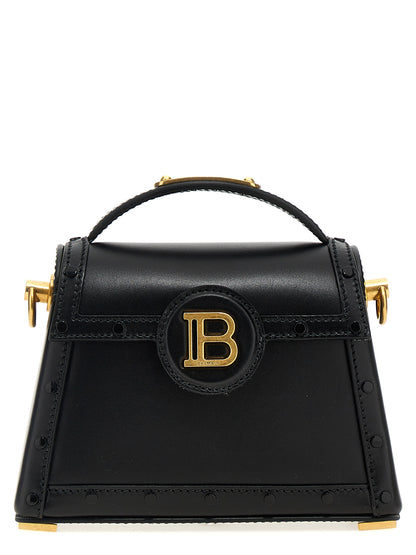 Bolso de mano Balmain de piel de becerro negra