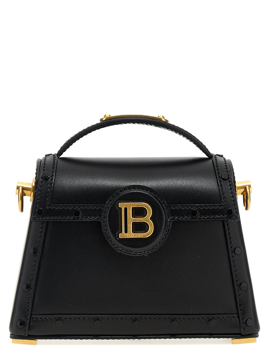 Bolso de mano Balmain de piel de becerro negra