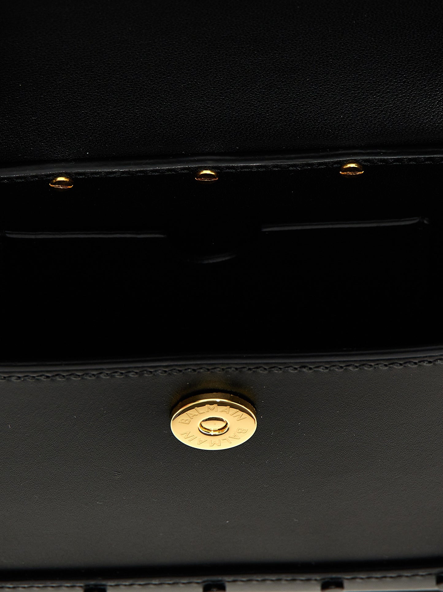 Bolso de mano Balmain de piel de becerro negra