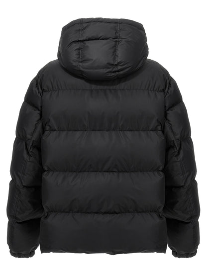 Chaqueta Negra De Poliéster Con Aislamiento Térmico Dolce & Gabbana