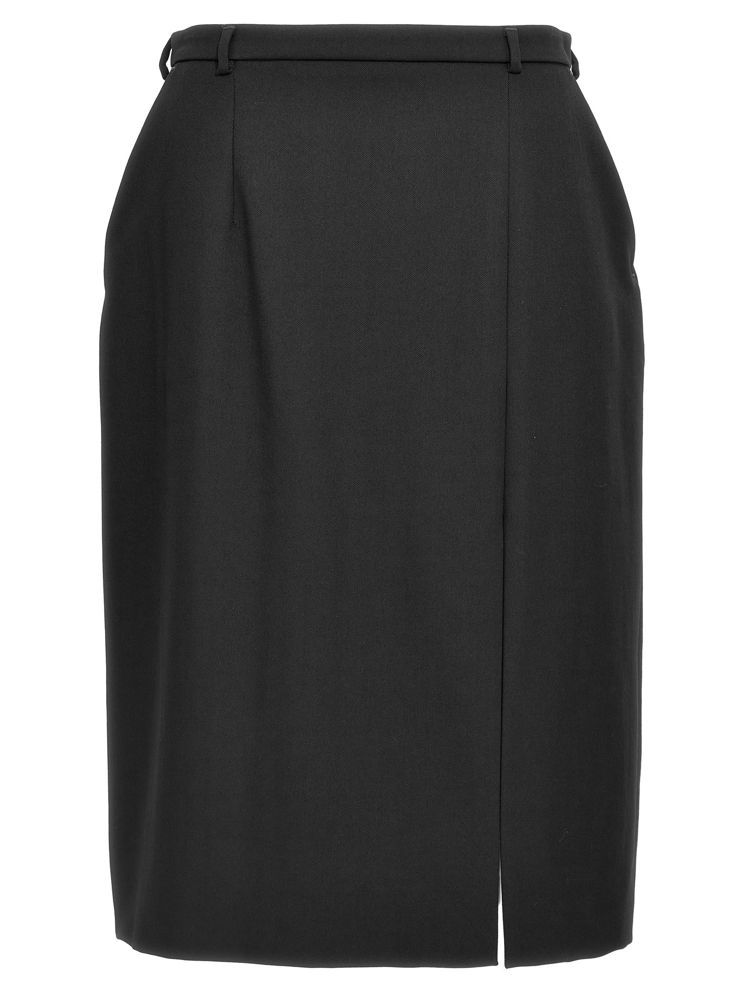 Falda midi Dolce & Gabbana de lana virgen negra