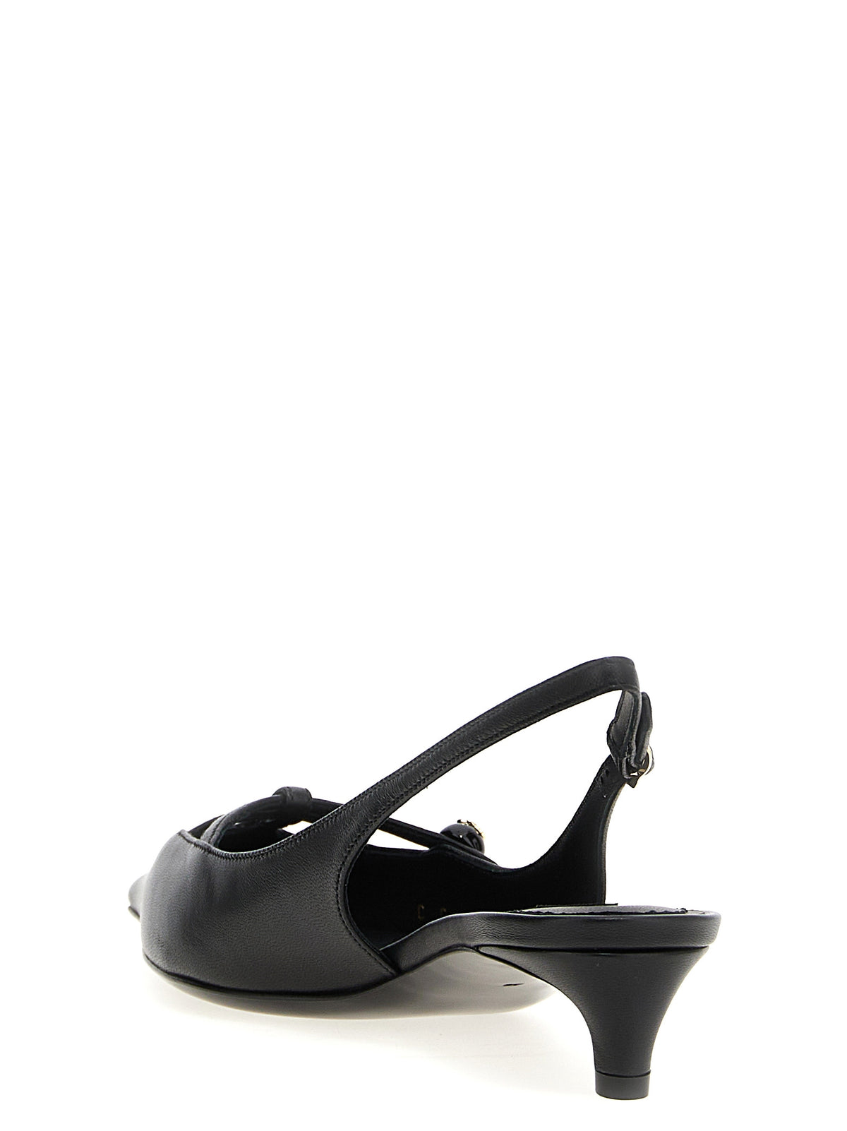 Dolce & Gabbana Escarpins Mi-Talons En Cuir D'Agneau Noir