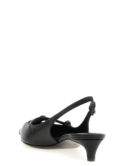 Dolce & Gabbana Escarpins Mi-Talons En Cuir D'Agneau Noir