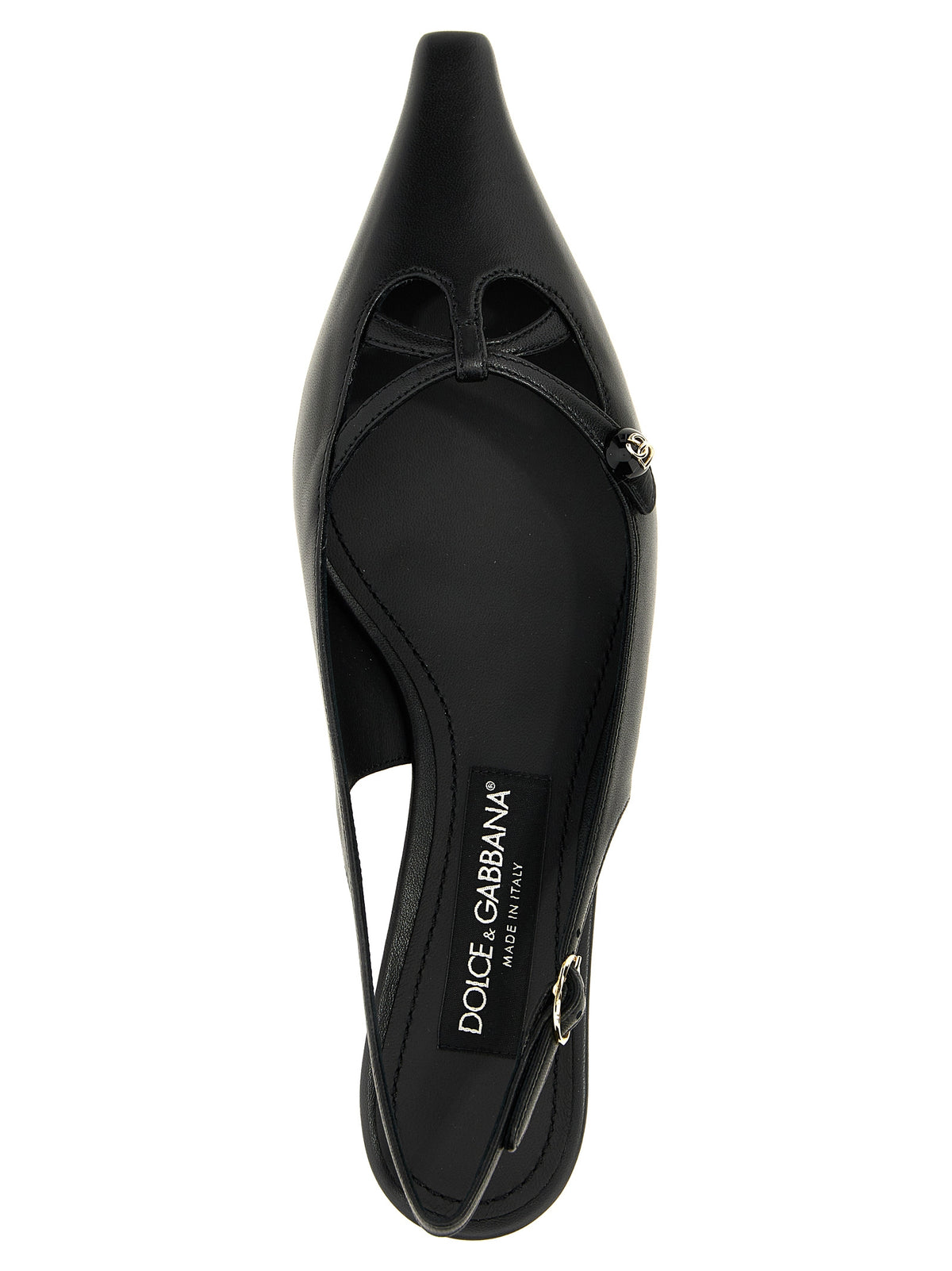 Dolce & Gabbana Escarpins Mi-Talons En Cuir D'Agneau Noir