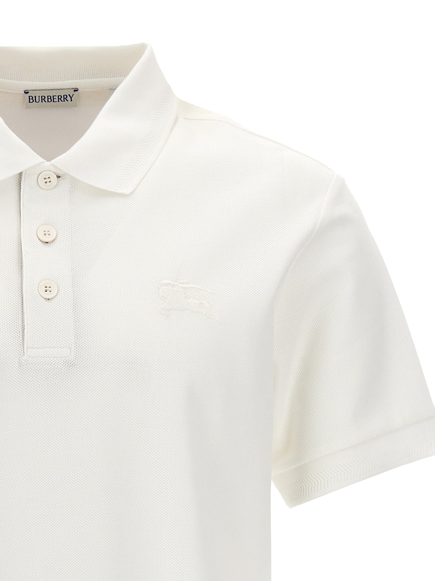 Camisa Polo Burberry De Algodón Blanco Clásico Básico