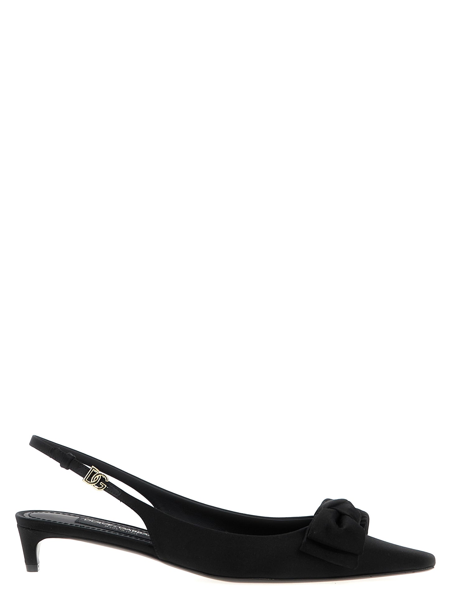 Dolce & Gabbana Black Viscose Mid-Heel Pumps Model Mun