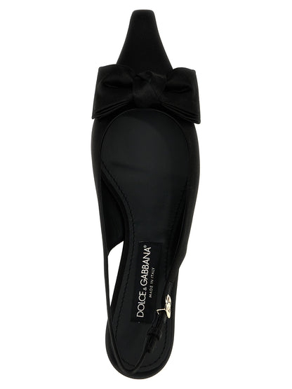 Dolce & Gabbana Black Viscose Mid-Heel Pumps Model Mun