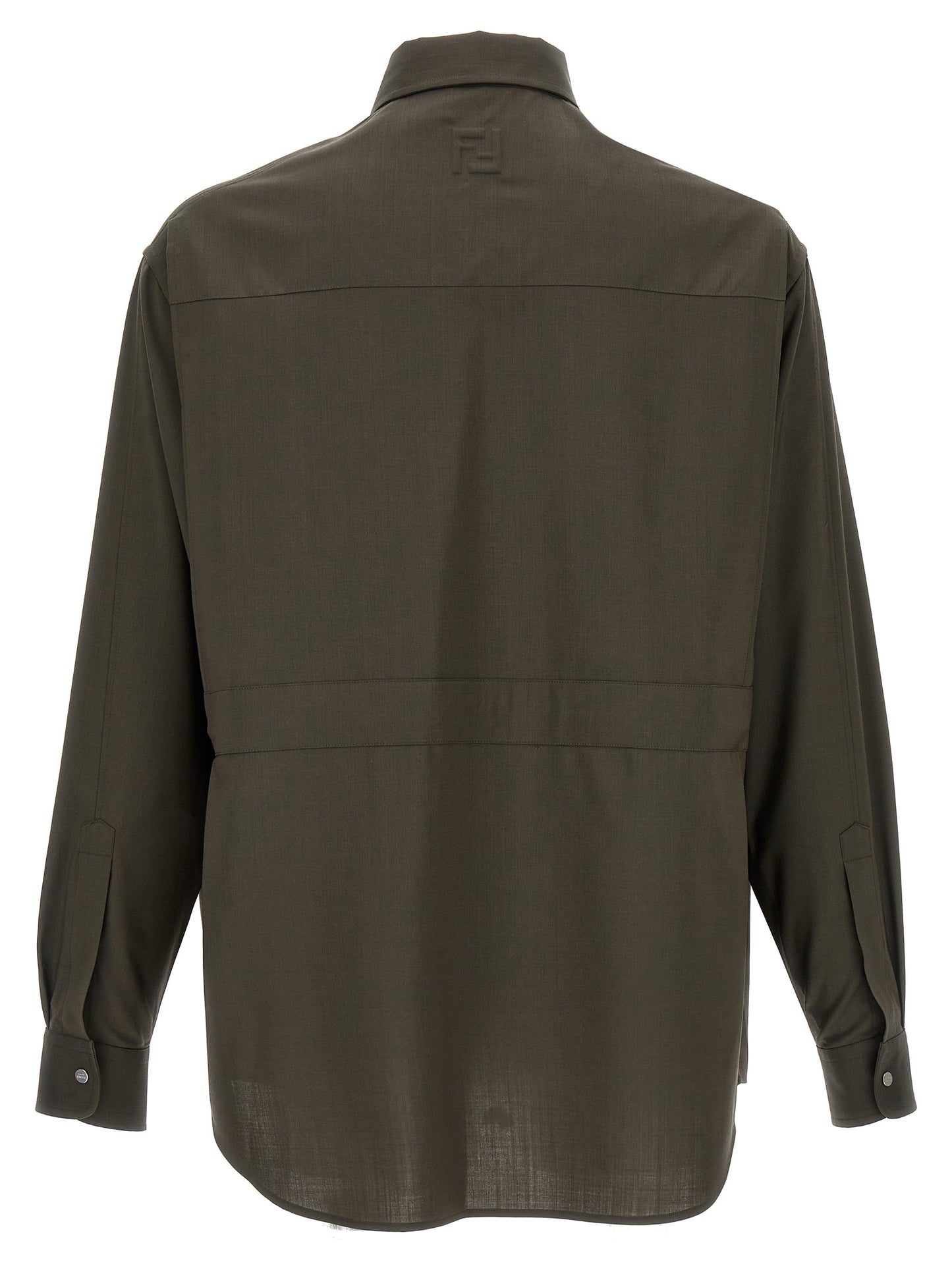 Blusa De Lana Bicolar Fendi Con Cierre De Botones Frontal