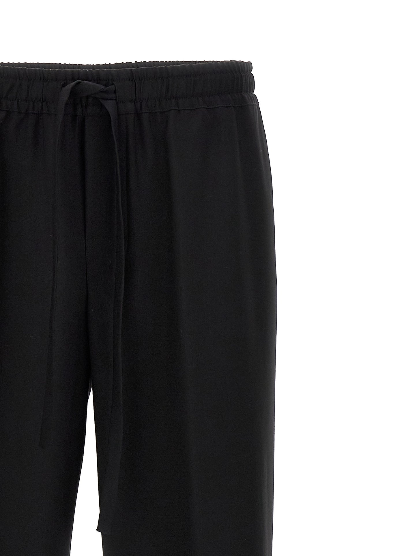 Pantalon décontracté en pure laine vierge noir Dolce & Gabbana
