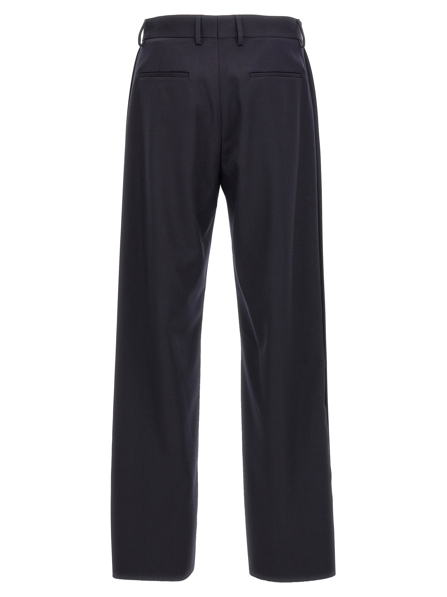 Fendi Casual Blue Polyester Trousers