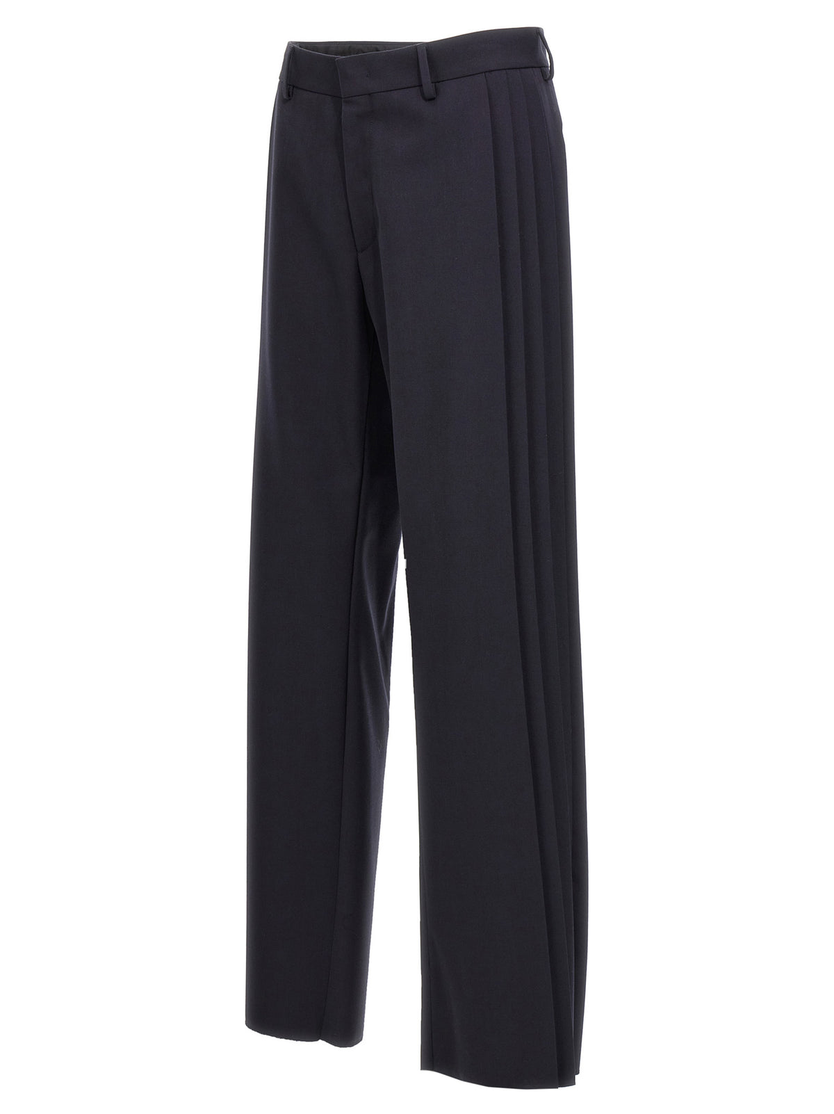 Fendi Casual Blue Polyester Trousers