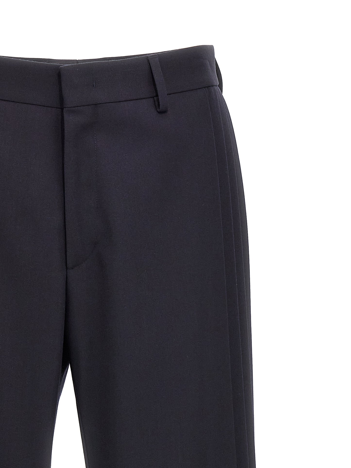 Fendi Casual Blue Polyester Trousers