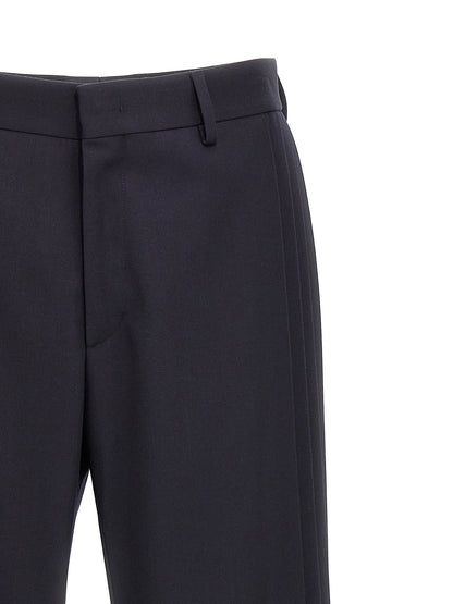 Fendi Casual Blue Polyester Trousers