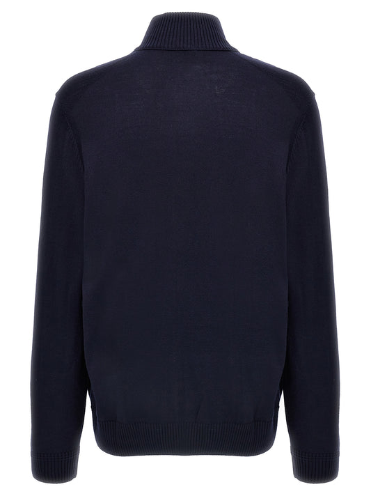Cardigan en laine bleu Hugo Boss