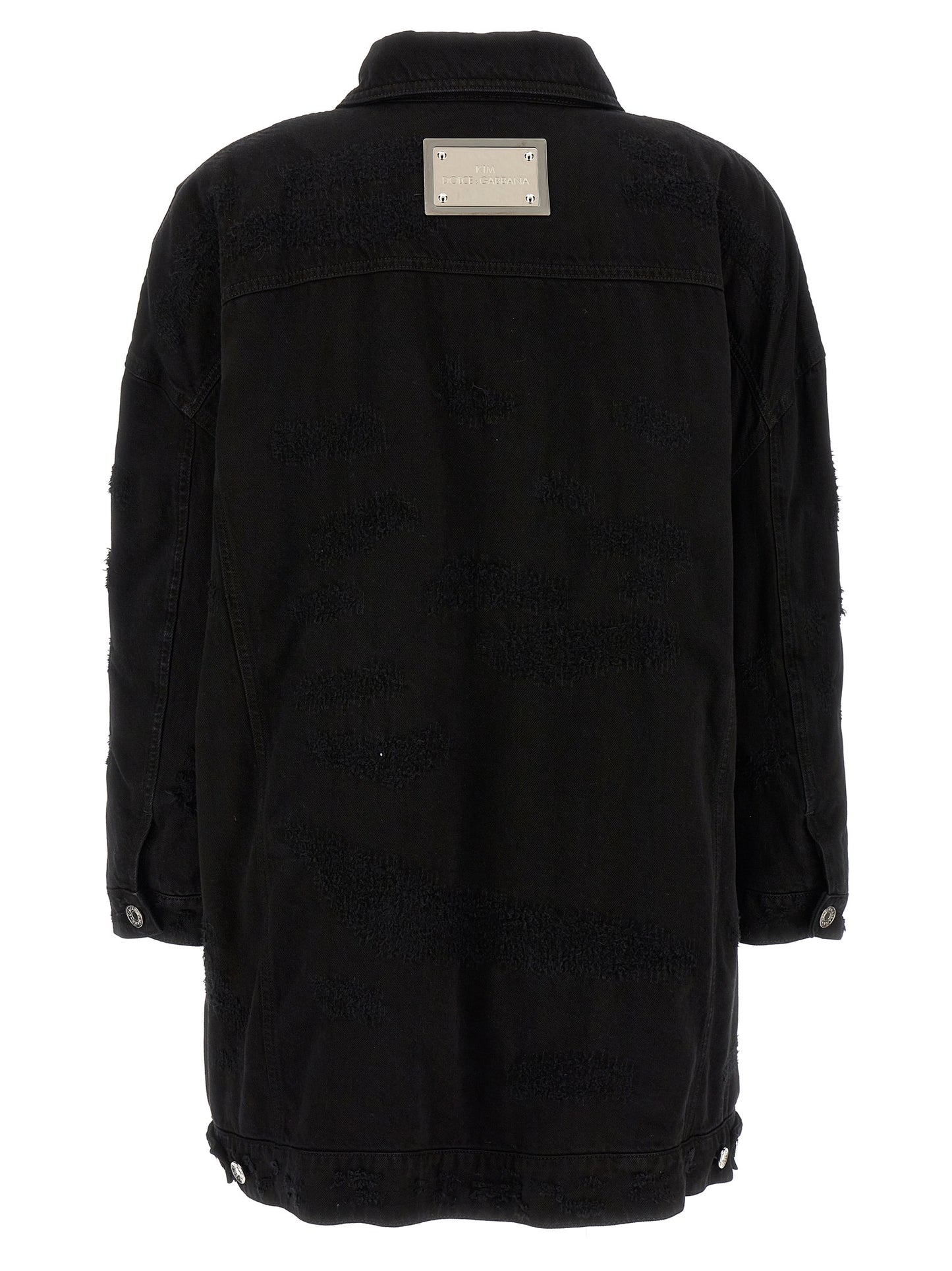 Dolce & Gabbana Black Denim Jacket with Cotton Fabric