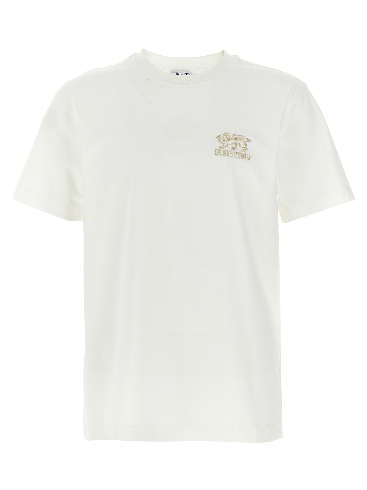 Camiseta Burberry SP25 de Algodón Orgánico Blanca Mangas Cortas