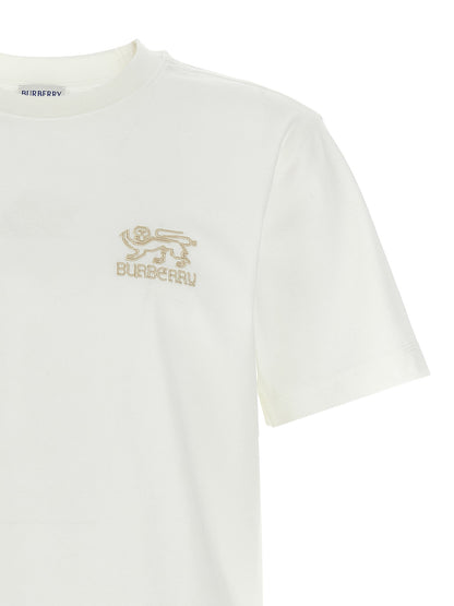 Camiseta Burberry SP25 de Algodón Orgánico Blanca Mangas Cortas