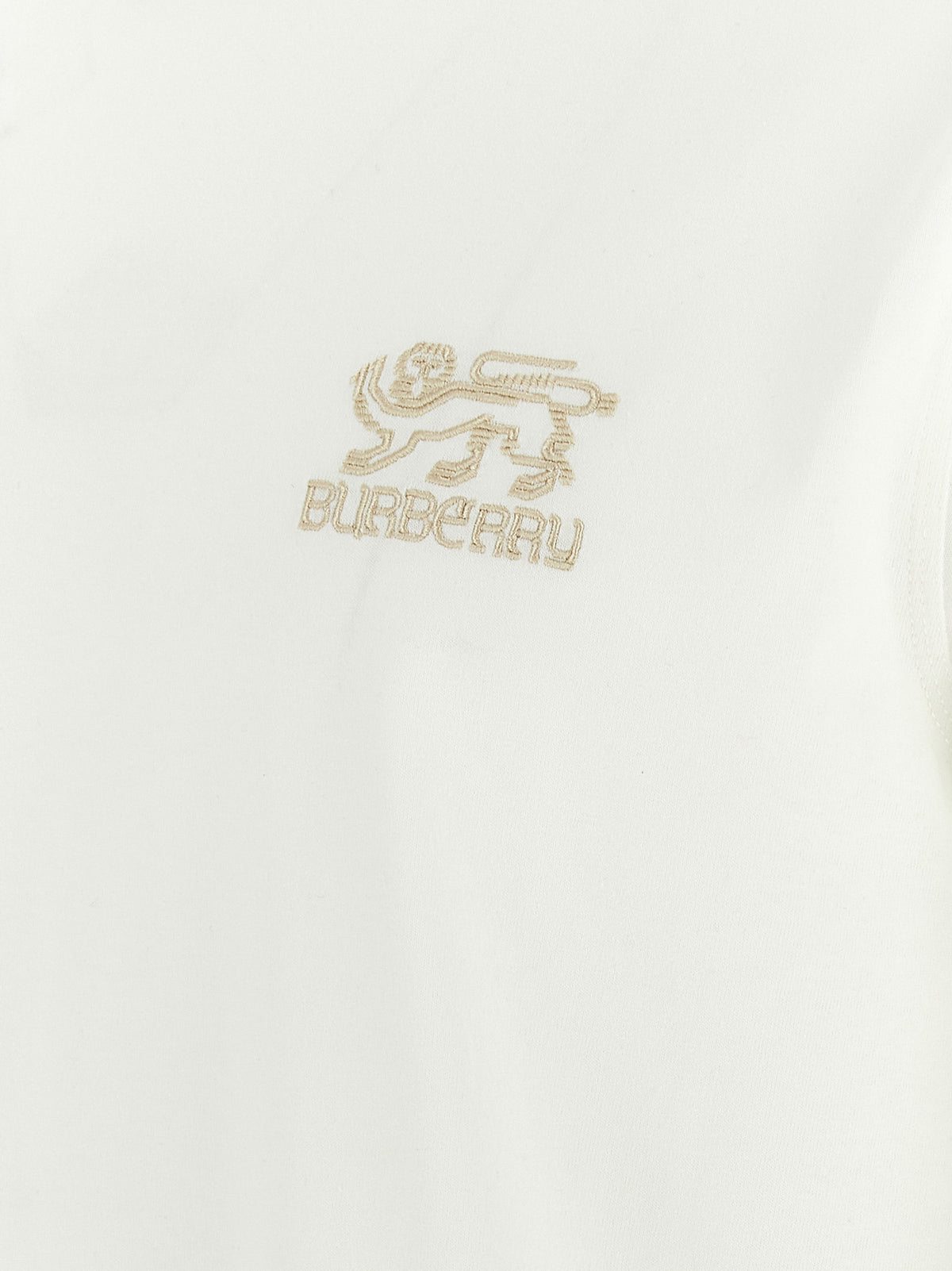 Camiseta Burberry SP25 de Algodón Orgánico Blanca Mangas Cortas