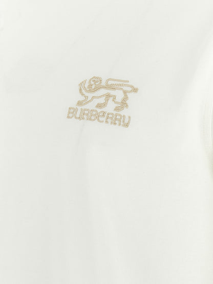 Camiseta Burberry SP25 de Algodón Orgánico Blanca Mangas Cortas